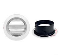 ABS Plastic Round Ventilation Grille With Straight Louver Design Compatible With Standard Round Duct Connections(150mm)