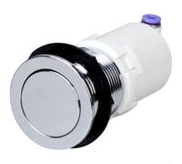 ABS Plastic Toilet Flush Button in Silver, Pneumatic Mechanism for Smooth Operation, Sleek Side Mount Design for Wall Concealed Cisterns, Minimalist Style Bathroom Plumbing Accessory