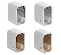 ABS Plastic Toothbrush Holder 4Pcs Wall Mount Dustproof | Maximizes counter space, compact 4.4cm size, for ideal for small bathrooms, apartments, for rvs, neat organization
