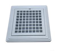 ABS Plastic Wall-Mounted Air Vent Grille for Fresh Air Exhaust & General Ventilation - 100 mm / 150 mm Frame (187 x 187 mm), Resis(150)