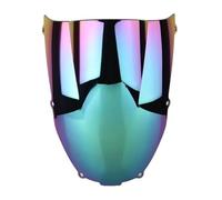 ABS Plastic Windshield For Ninja For Zx6R For Zx-6R 2000 2001 2002 Windscreen Double Bubble Wind Deflector Windscreen(Deep-Iridium)