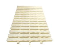 ABS Pool Overflow Grate & Shower Drain Strainer Cover - 15pcs Set for Above Ground Pools & Balcony Walkways, Bone Color, 30x100CM - Durable & Easy to Install