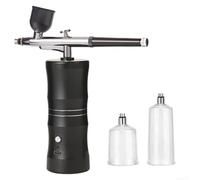 ABS Portable Airbrush Set 0.3mm Tip Nail Art(Black) | 0.3mm for precision tip, reduces overspray, intricate details, ABS material, easy to clean maintenance