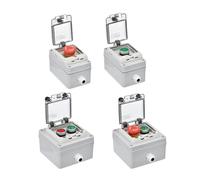 ABS Push Button Box IP67 Button Junction Box Emergency Stop Self Recovery Switch Control Box Protective Cover IDGTTLDF(Green Button)