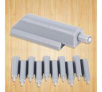 ABS Push to Open Door Damper System Soft Close Buffer Enhanced Durable Cabinet Drawer Hinge Catch for Wardrobe Kitchen Cabinets Grey 7.5 x 2cm 10pcs