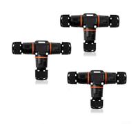 ABS PVC Waterproof Cable Connector IP68 3pcs Black(6-10mm)