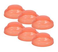 ABS Red Detector Protective Cover 6pcs 3.94x1.5 Inch | Dust and Droplet Guard, False Alarm Reduction, Restaurant and Household Use, Décor-friendly Finish