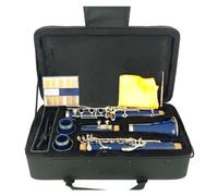 ABS Resin Body Bb Tone Clarinet 17 Keys Blue Clarinet Instrument With Case Clarinet for Beginners