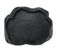 ABS Resin, Long Lasting Reptile Rock Food and Water Dish Feeder Bowl for feeding, feeding water, Bearded Dragon Lizard Gecko Tortoise Crab (M)