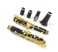 ABS Resin Tube Body Lacquer/Nickel-Plated Gold 17 Keys Bb Tone Clarinet With Clarinet Carrying Case Clarinet Kit