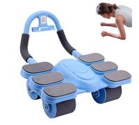 Abs Roller Wheel, Elbow Support Ab Workout Wheel, 11.34 x 7.68 x 4.53 Inches Core Strengthening Exercise Wheels, Home Gym Workout Training Equipment for Men and Women, Blue, Black