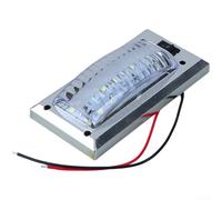 ABS Roof Light for Car Interior, 12V-24V LED Lamp, Waterproof, Compact Design, Silver (10.9 x 2.6 x 5.4 cm)