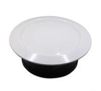 ABS Round Air Vent Diffuser with Adjustable Louver for Ceiling or Wall Mount, Circular HVAC Outlet Cover for Heating Cooling Ventilation in Bathroom Kitchen Office, White(150mm)