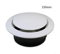 ABS Round Diffuser, 75MM 100MM 150MM 200MM Air Conditioning Ventilation Outlet with Adjustable Louver for Ceiling or Wall Installation, White(150mm)