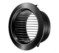 ABS Round Exhaust Ventilation Port - 100mm / 125mm / 150mm / 200mm Straight Lobe Duct Opening for Kitchen, Bathroom & HVAC Ventilation(125mm)