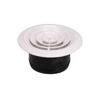 ABS Round Vent Cover With Adjustable Grille For Wall Or Ceiling Mounting, Compatible With Exhaust And Pipe Fans For Indoor Air Circulation(125mm)