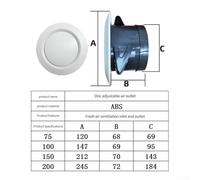 Abs Round Ventilation Diffuser Flexible Cooling Heating Outlet Grille for Mounted Air Circular and Airflow Control White for Ceiling or Wall Louvered Vent Cover (150mm)