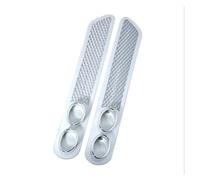 ABS Rubber Dummy Dual Exhaust Pipe Stickers Car Styling 2Pcs/Set Accessory Exhaust Muffler Tip Pipe Auto Accessories Rear Muffler Tip Tail(WHITE)