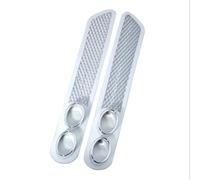 ABS Rubber Dummy Dual Exhaust Pipe Stickers Car Styling 2Pcs/Set Accessory Exhaust Muffler Tip Pipe Car Exhaust Pipe(White)