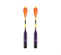 ABS Self-Supporting Fishing Float 2PCS Red Green(A-1.0) | Missile shape design, long-distance casting, 49cm size, orange purple color, night glow alarm