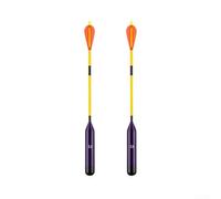 ABS Self-Supporting Fishing Float 2PCS Red Green(D-3.0) | Missile shape design, long-distance casting, 49cm size, orange purple color, night glow alarm
