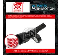 ABS Sensor fits AUDI A3 Rear Left 2019 on Wheel Speed WHT003857C Febi Quality