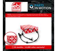 ABS Sensor fits FORD K 1.2 Rear Left or Right 2018 Wheel Speed 1514205 Febi