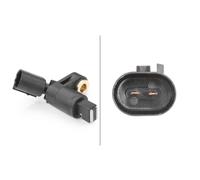 HELLA ABS Sensor 6PU 009 106-091 Front Axle Left Inductive Sensor 2 12 VOLKSWAGEN: Polo III Hatchback, Bora Saloon, Golf 4, AUDI: TT Coupe
