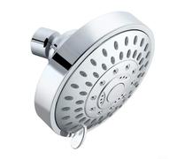 ABS Shower Head, 1 Pack Multi Function Electroplated, 5 Spray Modes Rain Massage Mist, High Pressure Water Saving with 360 Swivel, Flexible Adjustment for Bathroom