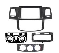 ABS Silver Car Stereo Radio Fascia Bezel Replaceme 9 Inch Android Car Radio Frame Kit/Fit For TOYOTA Fortuner Hilux SW4 2005-2015 Auto Stereo Center Console Holder Fascia Trim Bezel(For 2005-2007,Fas