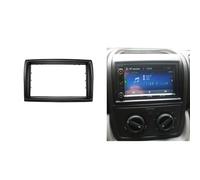 ABS Silver Car Stereo Radio Fascia Bezel Replaceme Double 2 Din Radio Fascia/Fit for CITROEN Jumper PEUGEOT Boxer FIAT Ducato CD DVD Audio Dash Mount Kit Adapter Trim Frame Dashboard(178X100mm)