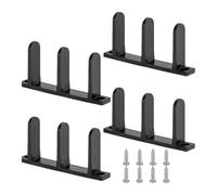 ABS Sliding Closet Door Floor Guides White 4-Pack with Screws Included | Includes 4 white ABS floor rail guides and 8 screws, giving you everything needed for a straightforward sliding door installa