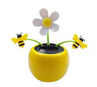 ABS Solar Dancing Figures Car Dashboard Toy 10x12x11cm Solar Powered Dancing Flower Sunflower Toy Tabletop Creative Ornaments For Verandah, Bay Window, Bedside Table, Courtyard, Car Decoration