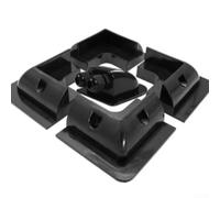 ABS Solar Panel Mounting Brackets for Installation on Sheds, Caravans, and Camper Vans Featuring Strong Hold Without Drilling Required (Black )