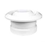 ABS Spherical Air Vent for Central Air Conditioning, 360° Rotatable Ceiling Outlet with Adjustable Airflow, White Nozzle for Bath
