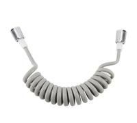 ABS Spring Flexible Shower Hose Durable Explosion Proof Anti Winding Water Tube for Bathroom Toilet Bidet Sprayer Gun White Gray 2 Meters (Grey)
