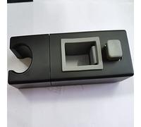 ABS Square Bathroom Shower Bracket Rod Rack Slide Bar, Black