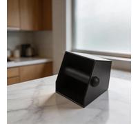 ABS Square Coffee Waste Bucket for Espresso Machines with Integrated Steel Core Silencing Technology and Secure Non-Slip Bottom