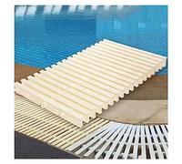 ABS Swimming Pool Drain Grate Interlocking Overflow Drainage Channels 360-Degree Garage Sewer Covers 7.8"x39" Size Set of 3 for Efficient Water Flow Management
