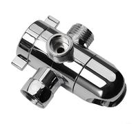 ABS Three Way Diverter Valve with Mount for Handheld Shower Head 1/2 IPS Connections Chrome Finished Treatment