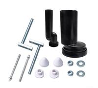 ABS Toilet Connection Pipe Set for Geberit 405116001 Wall-Hung System Shock Resistant Leakproof Mounting Kit D90mm D45mm Black Residential Commercial