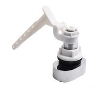 ABS Toilet Tank Flush Lever Push Button Replacement Kit for Side Mount Toilet, Chrome Bathroom Accessory with for Durable Design, 5.5 x 19.5 cm