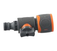 ABS TPR Hose Shut-Off Adaptor for Installing Directly Between Internal Threaded Hose Joints to Manage Water Flow