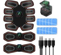 ABS Trainer Muscle Stimulator, EMS Muscle Stimulator, Electric Abdominal Muscle Toner with 10 Modes & 20 Intensities for Abdominal/Arm/Leg/Hip Training
