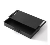 ABS Under Desk Drawer Organiser Storage Box for Office Pen Holder Adhesive (Black)