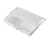 ABS Under Desk Drawer Organizer Storage Box For Office Pen Holder Adhesive(White)
