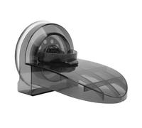 ABS Under Desk Footrest, Large Suction Cup Foot Rest for Shower, with Comfortable and No Fatigue Experience Detachable Suction Cups Strong Grip and Stability (Clear Black)