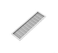 ABS Vent Grill Cover with Solid Louvres for Kitchen and Bedroom, Suitable for Exhaust and Ventilation in Bathrooms, Offices, and Warehouses (silver)