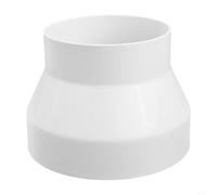 ABS Vent Pipe Reducer Adapter 80mm to 100mm for Extractor Fan Ducting Transition Round Tube Connector White(150-110)