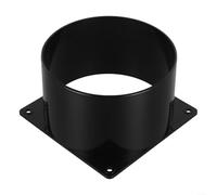 ABS Wall Flange Connector 75-120mm Ventilation Pipe Joint for Air Ducting Fitting, HVAC Wall Mounted Duct Connector with Smooth Low Resistance Air Inlet Outlet(120mm)